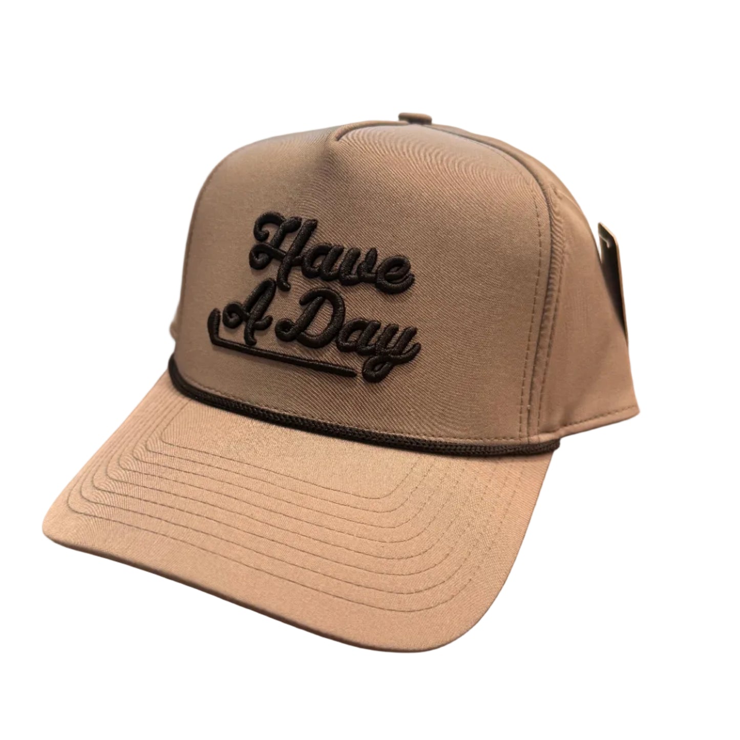 Breezy Have a Day Gray Rope Hat (New)