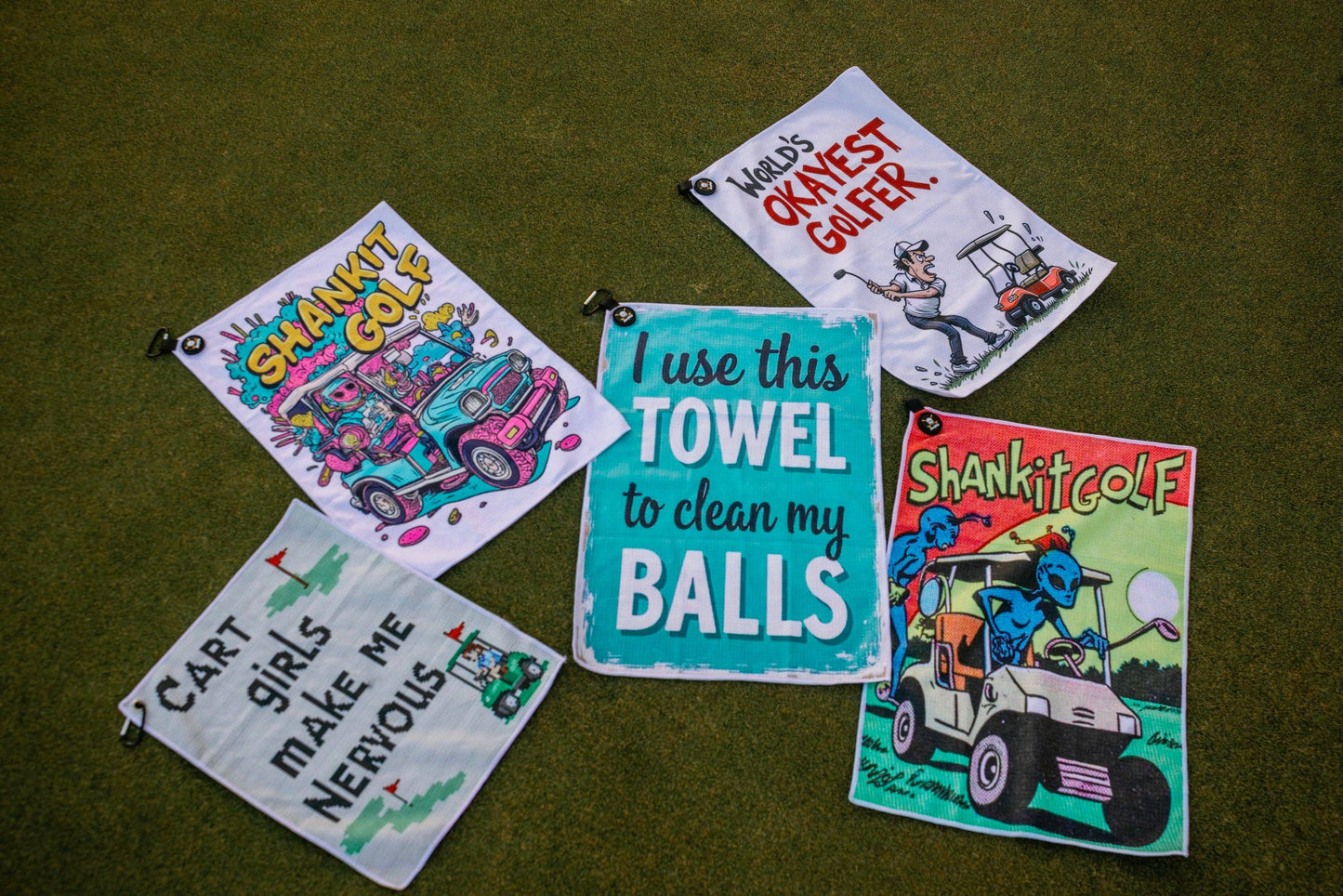 Cart Girls Make Me Nervous Golf Towel (NEW)