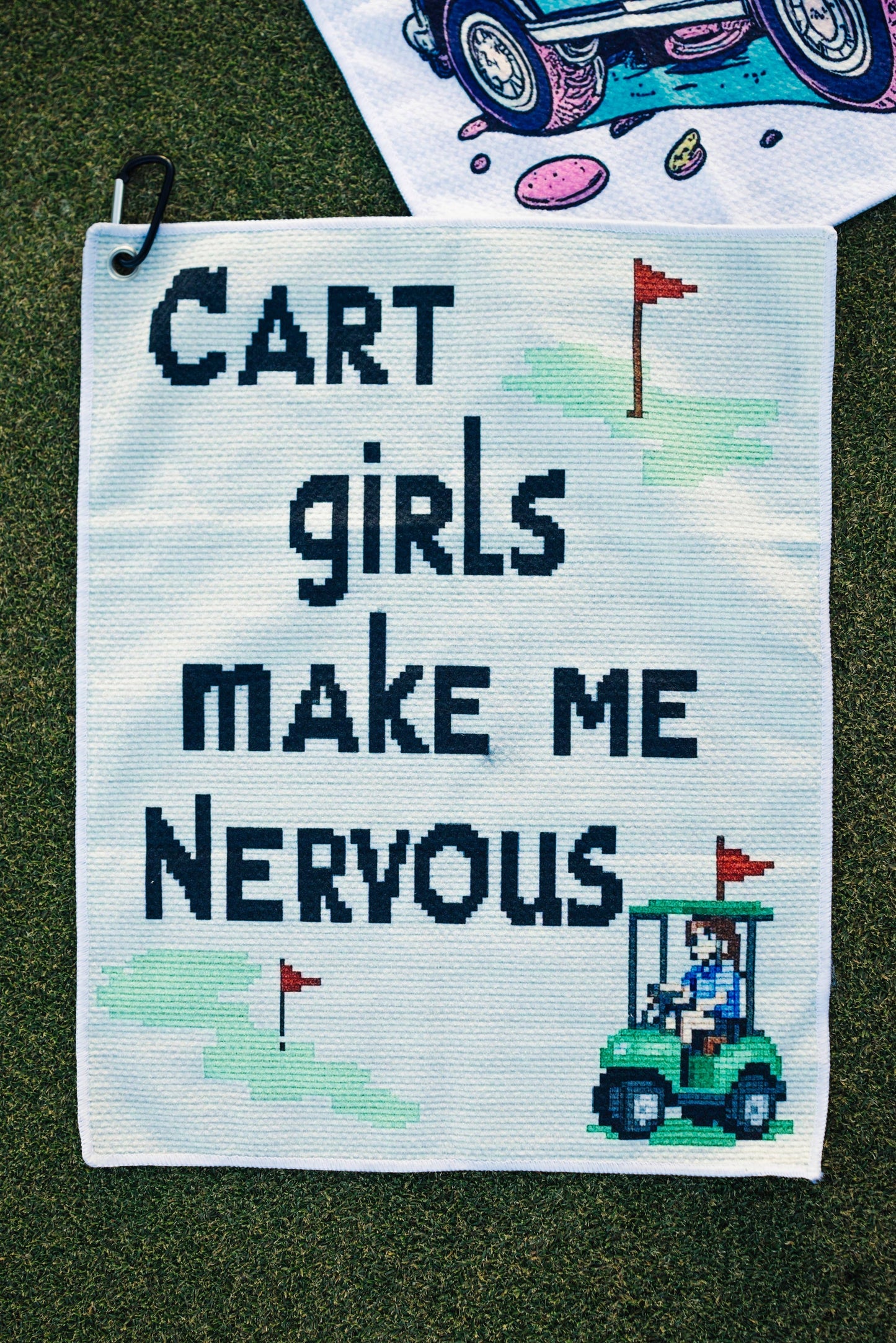 Cart Girls Make Me Nervous Golf Towel (NEW)