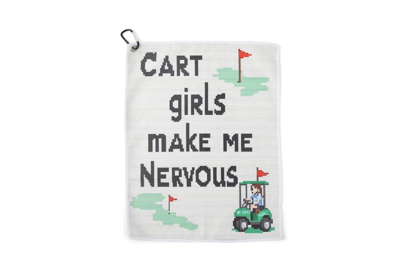 Cart Girls Make Me Nervous Golf Towel (NEW)