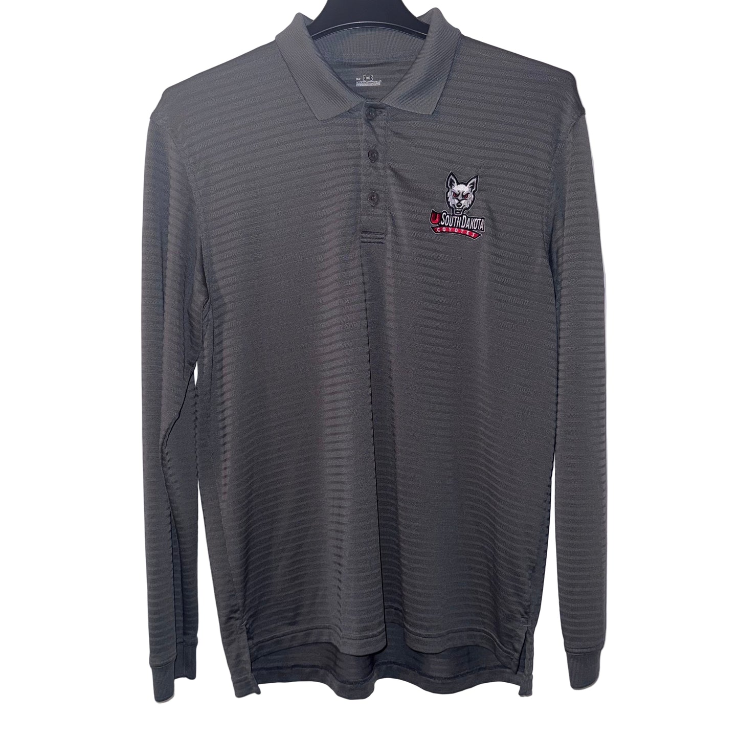 Under Armour University Of South Dakota Long Sleeve Polo (Preloved)