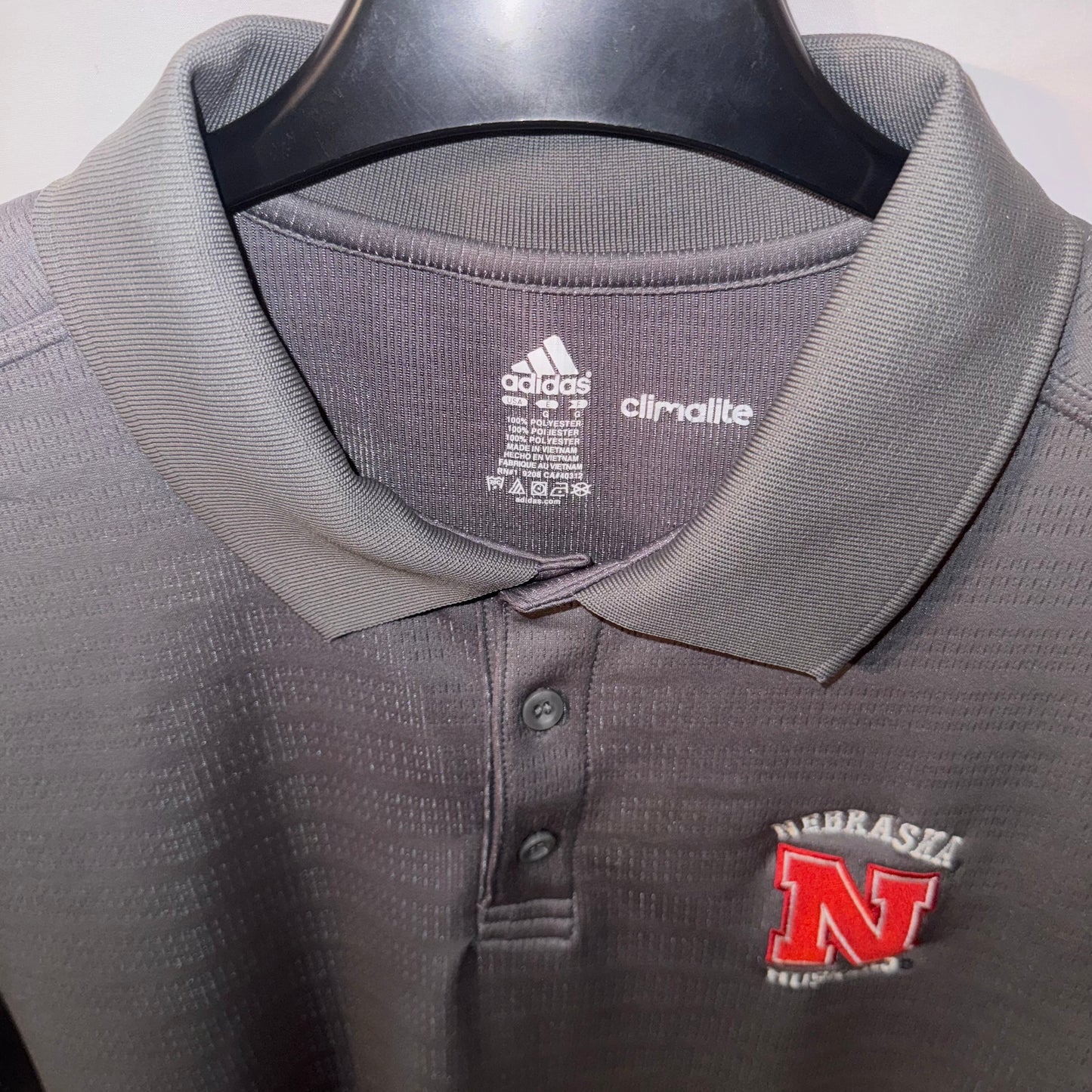 Adidas University Of Nebraska - Lincoln Polo (Preloved)