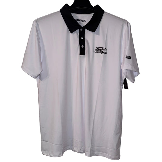 Shank It Golf Legalize Mulligans White Polo (New)