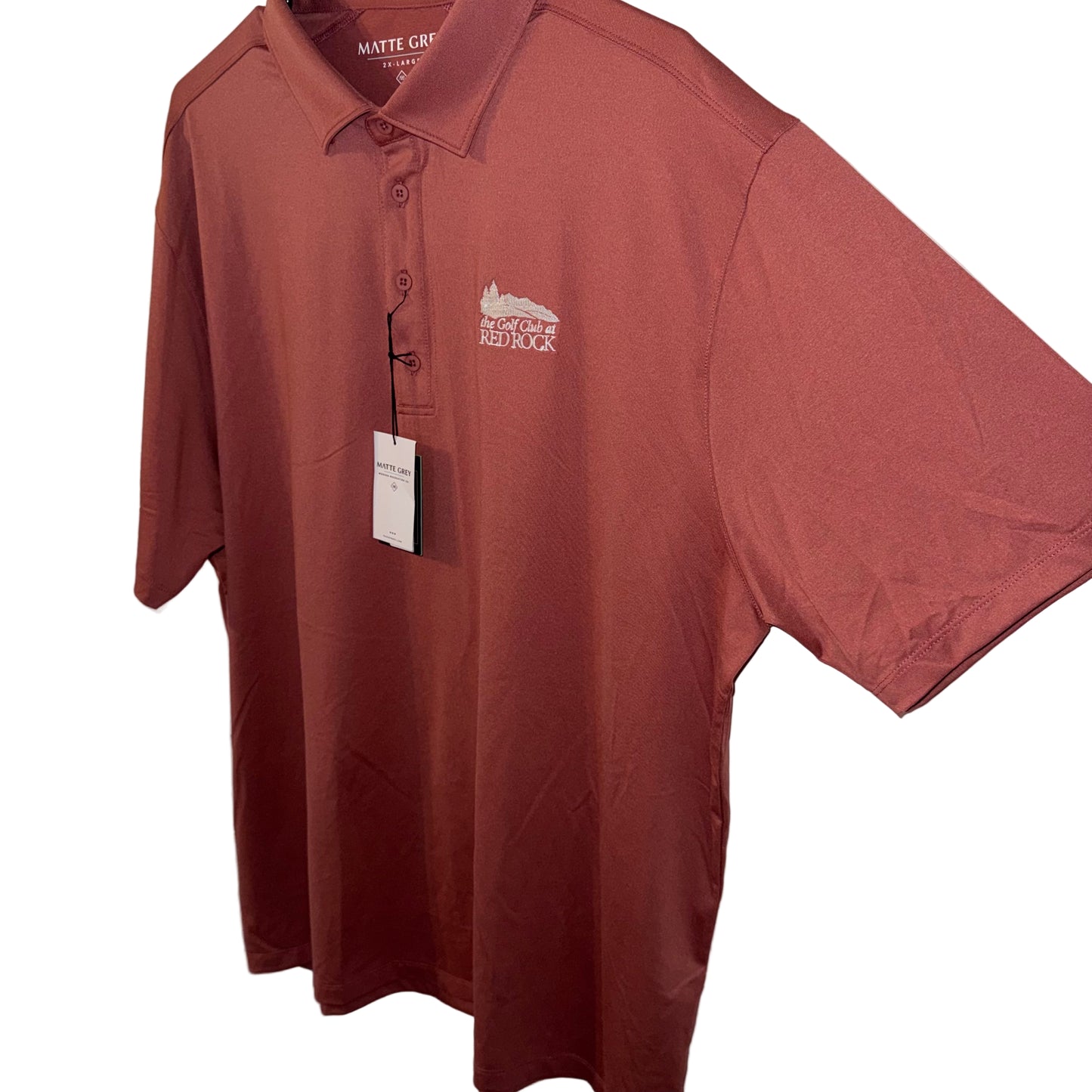 Matte Grey Red Rock Golf Club Polo (New)