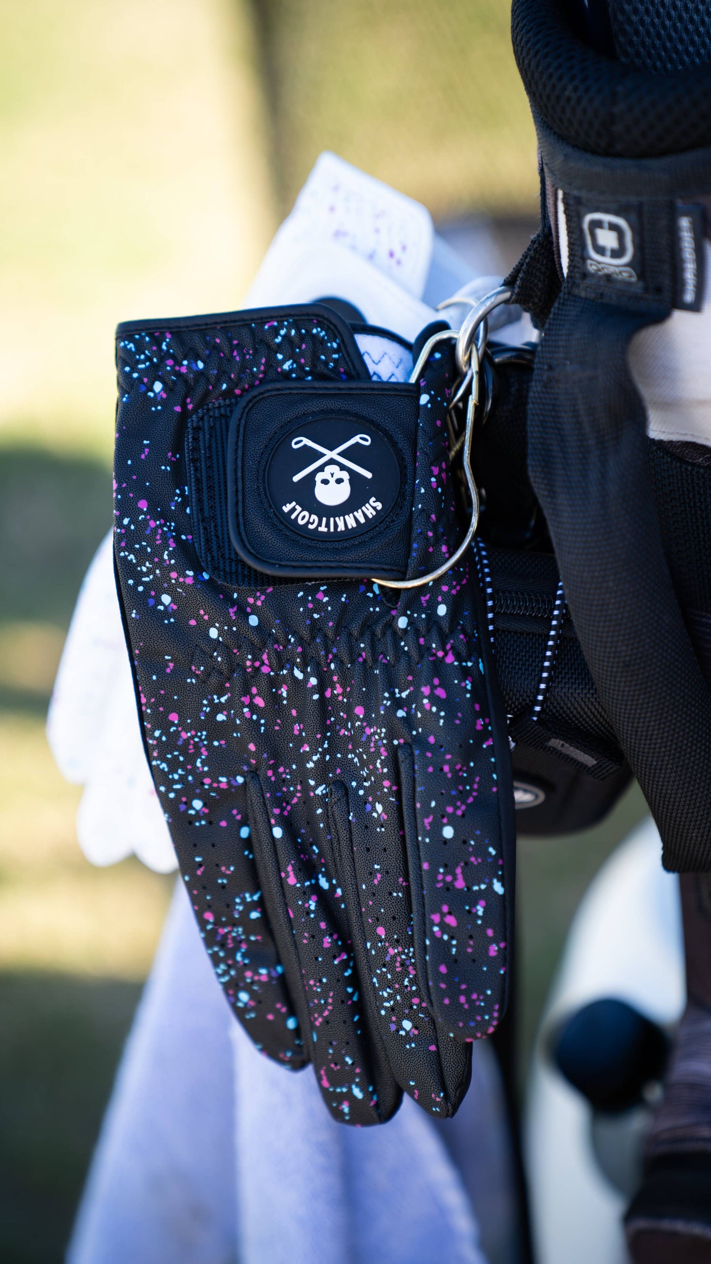 Black Paint Splatter Golf Glove (New)