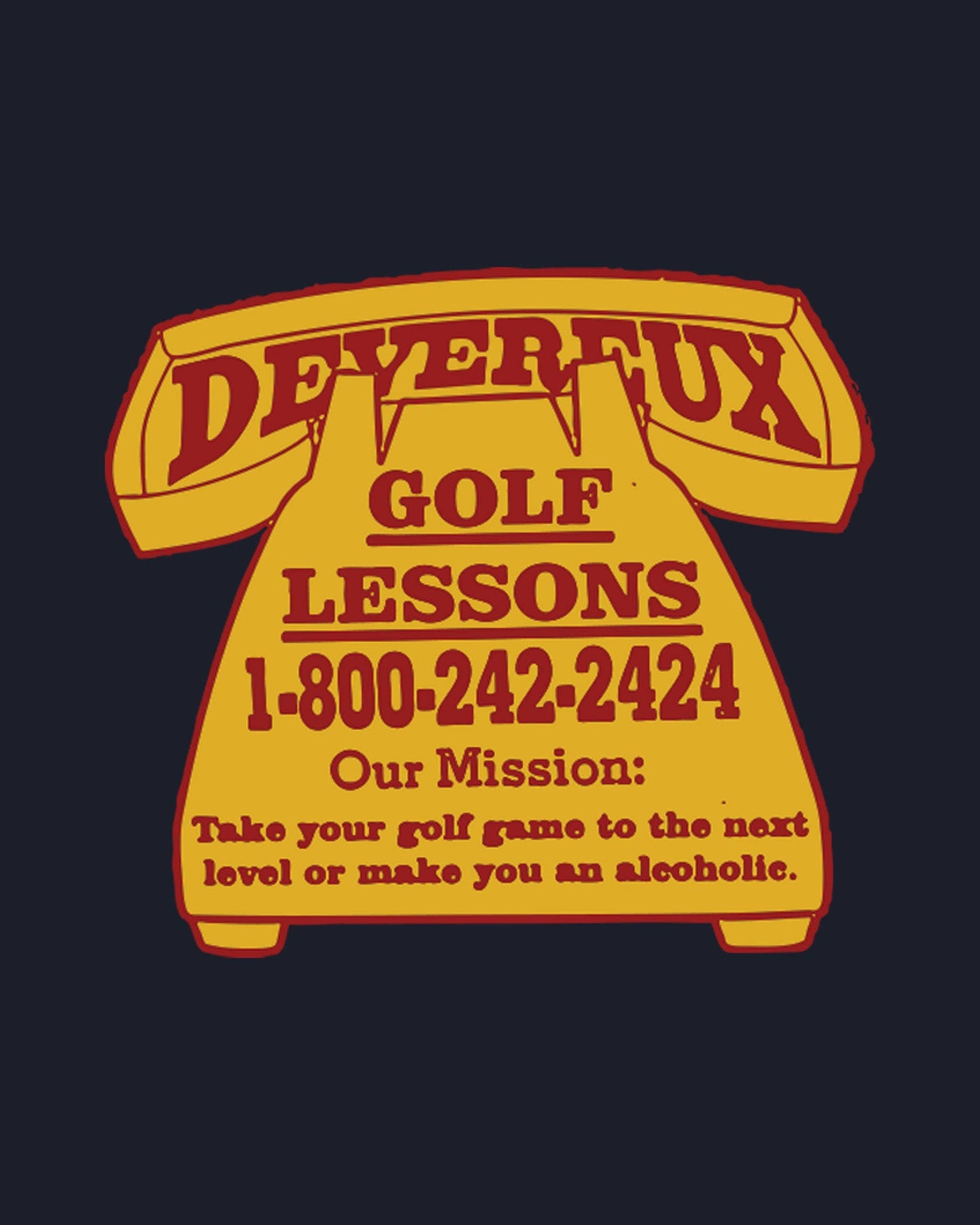Devereux Golf Lessons Tee - Navy (New)