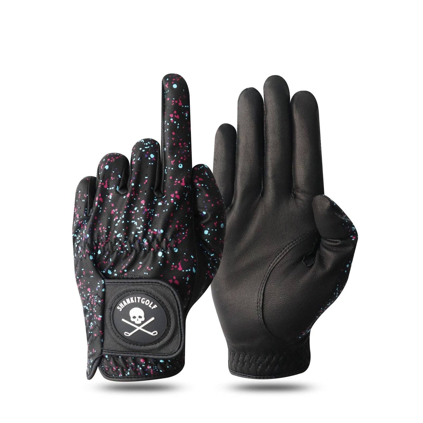 Black Paint Splatter Golf Glove (New)