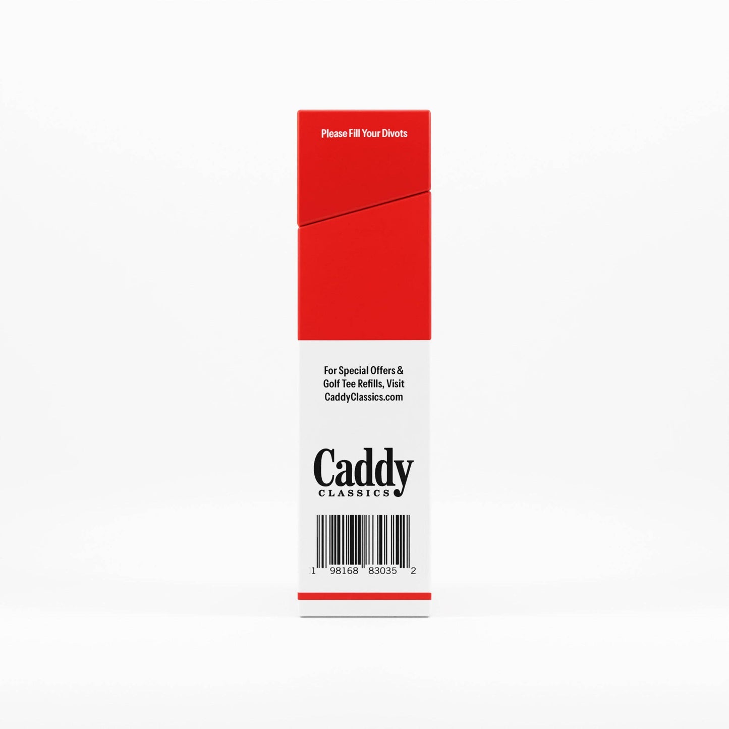 Caddy Classics Royal Reds | Golf Tee Holder + 10 Bamboo 2¾ Inch Tees