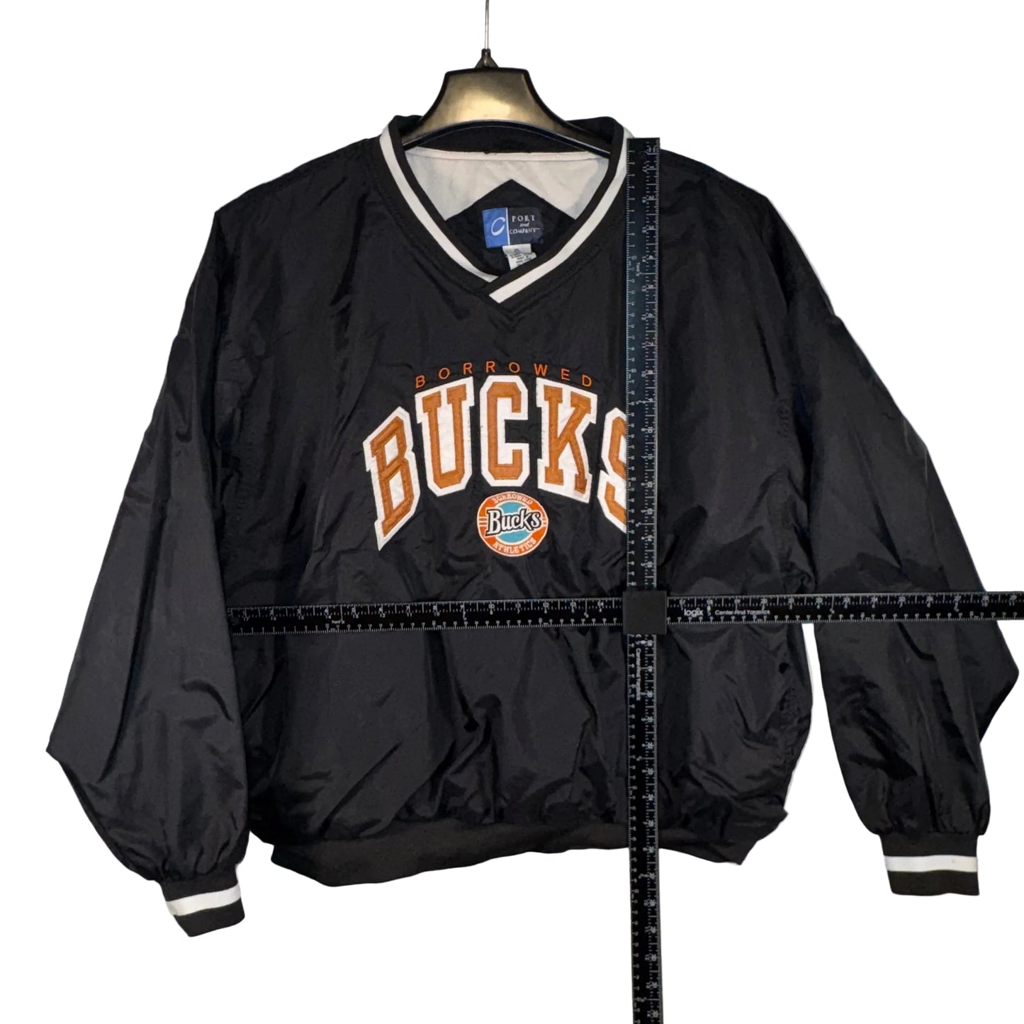 Port And Company Borrowed Bucks Roadhouse Athletic Dept Pullover Windbreaker (Vintage) (Preloved)