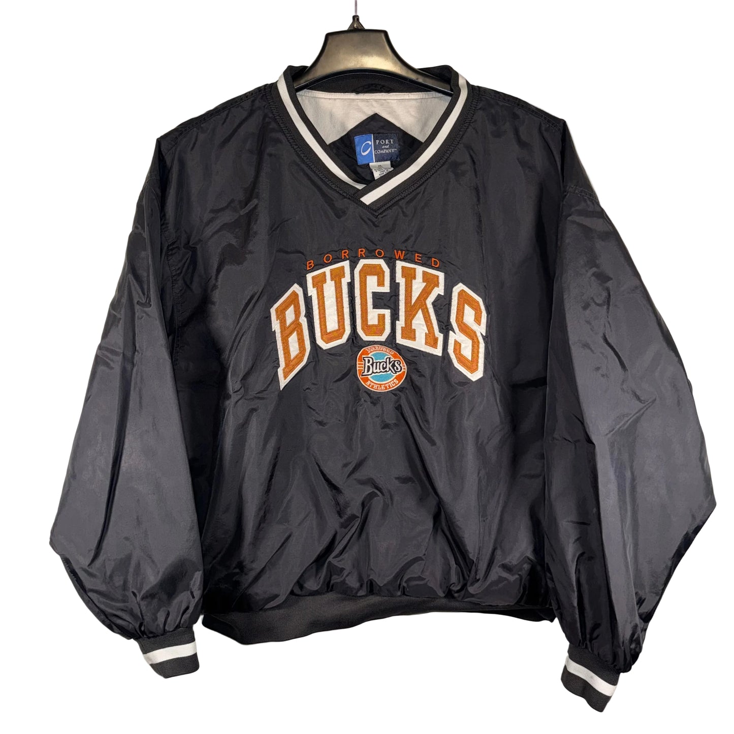 Port And Company Borrowed Bucks Roadhouse Athletic Dept Pullover Windbreaker (Vintage) (Preloved)