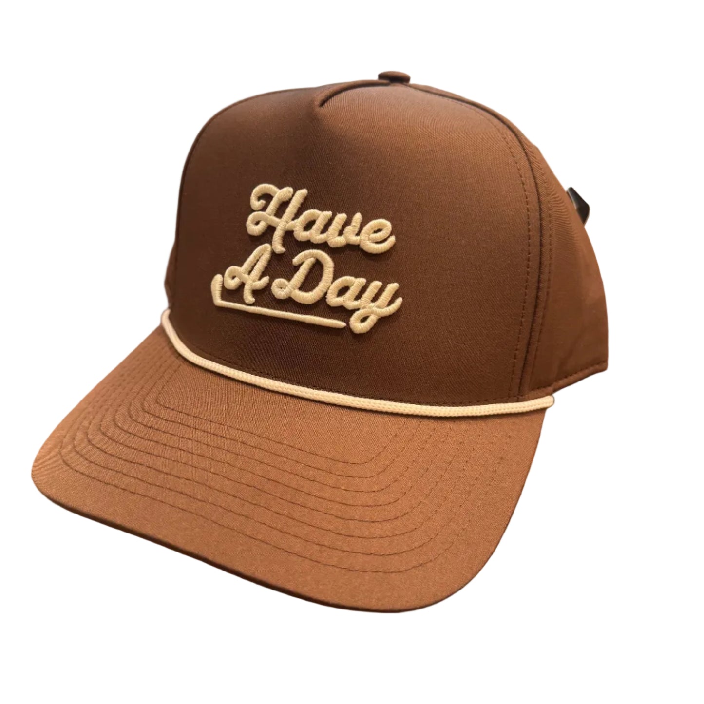 Breezy Have A Day Brown Rope Hat (New)