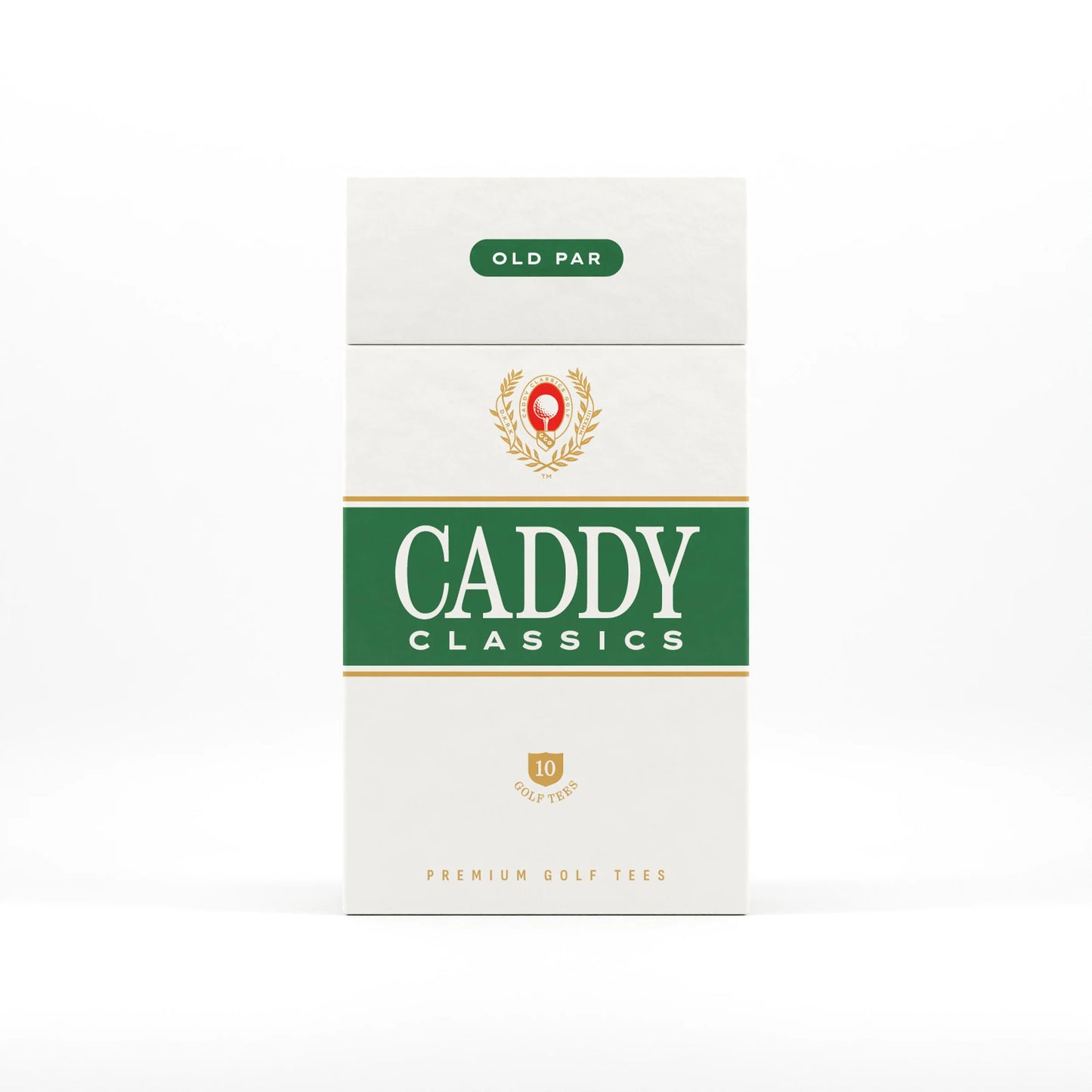 Caddy Classics Golf Tee Holder + 10 Bamboo 3¼ Inch Tee (New)