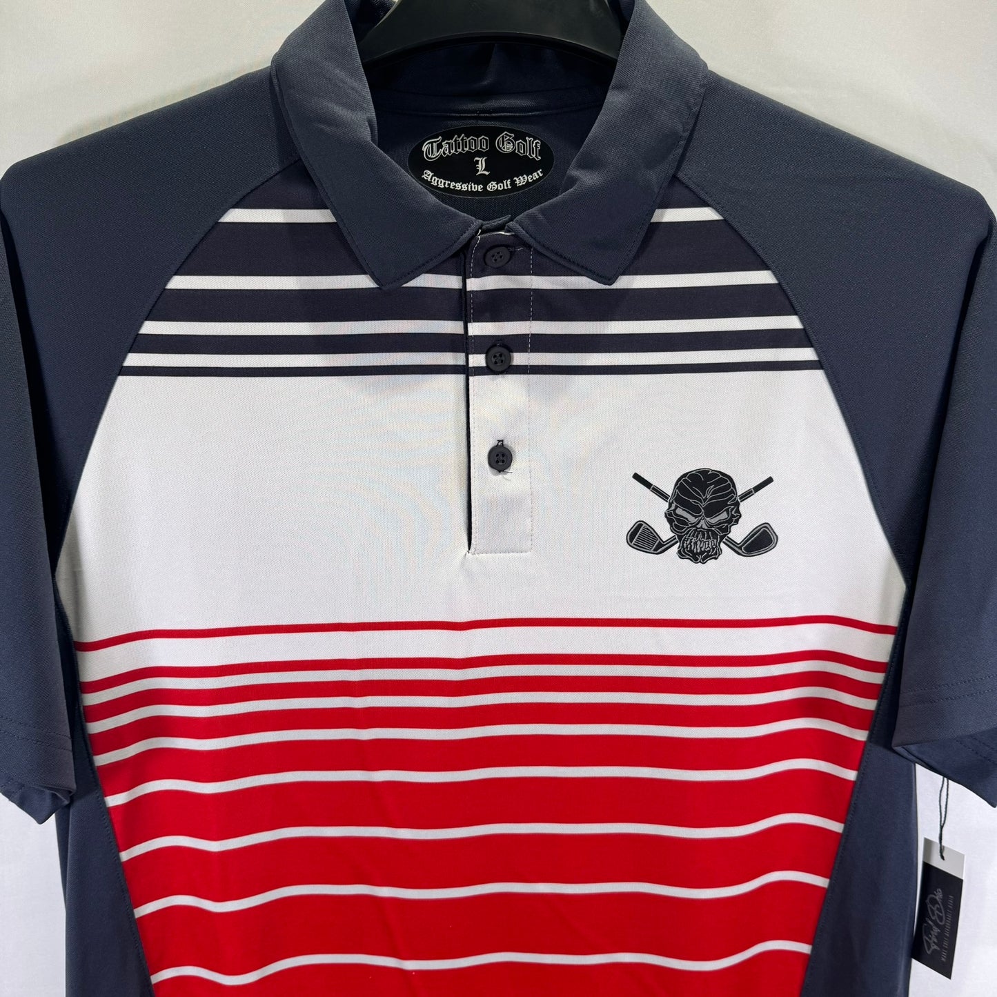 Tattoo Golf Stripped Polo (Preloved)