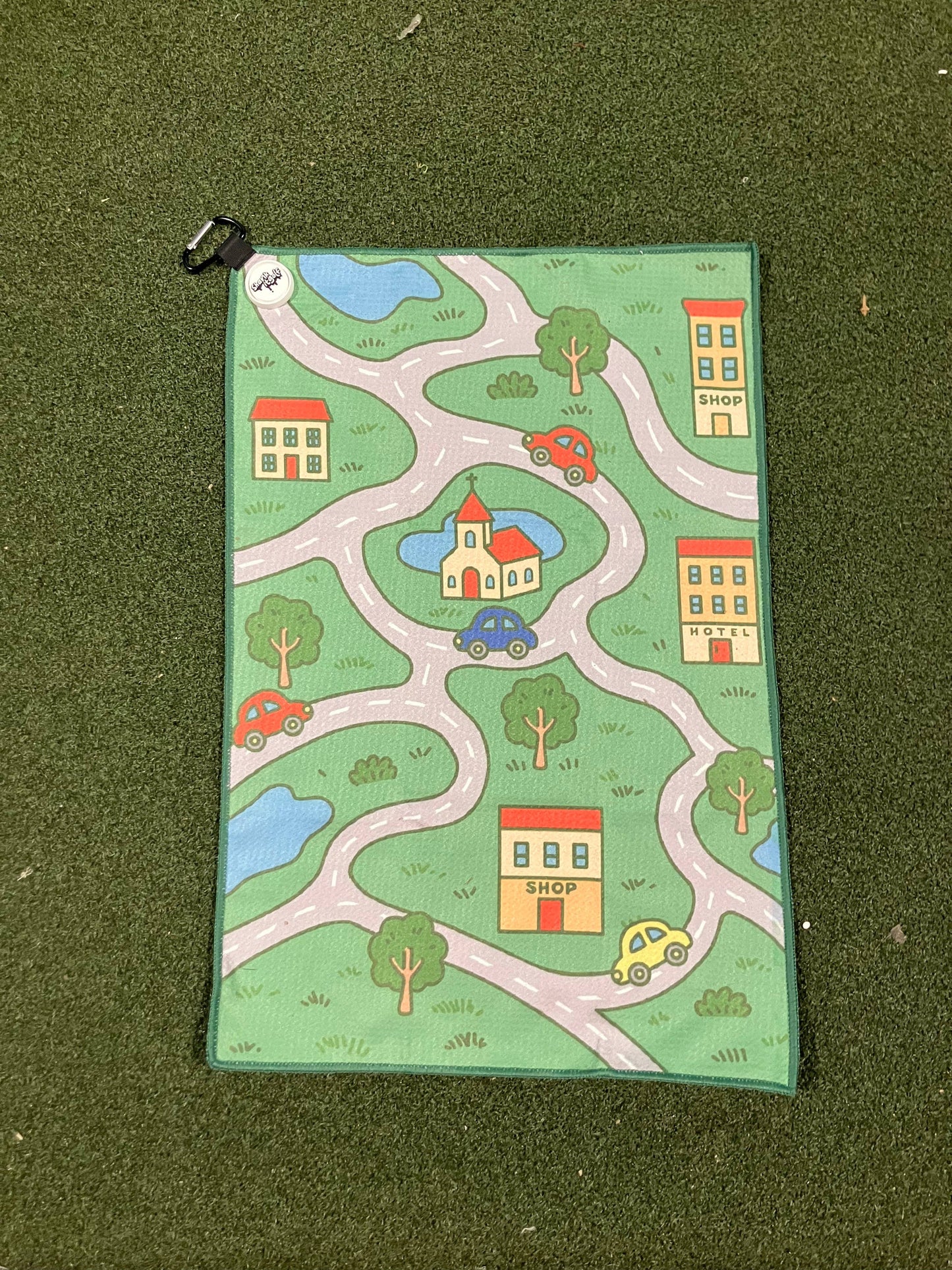 Nostalgic Kids Car Map Golf Towel (New)