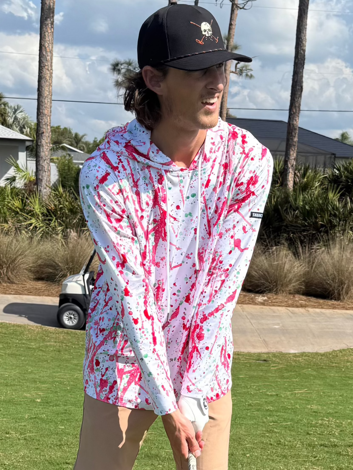 Black Skull and Crossbones 2.0 Golf Hat (NEW)