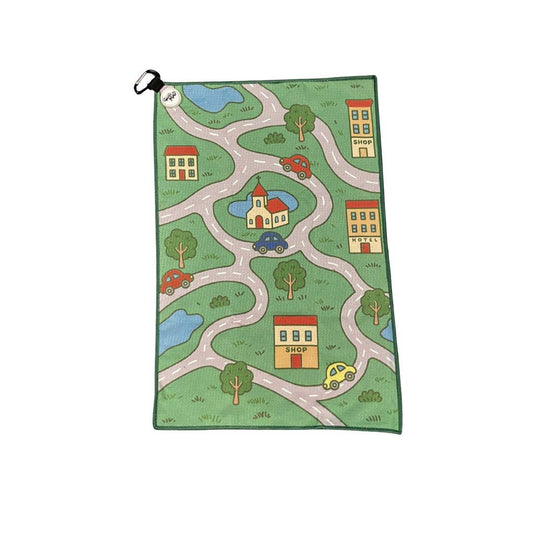 Nostalgic Kids Car Map Golf Towel (New)