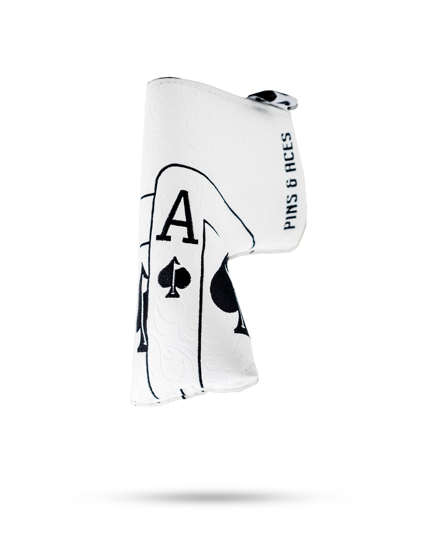 Pins & Aces - WHITE OUT ACE OF SPADES - BLADE PUTTER COVER (New)
