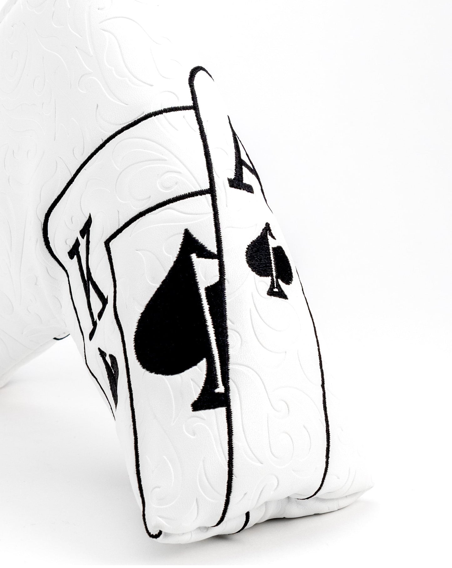 Pins & Aces - WHITE OUT ACE OF SPADES - BLADE PUTTER COVER (New)