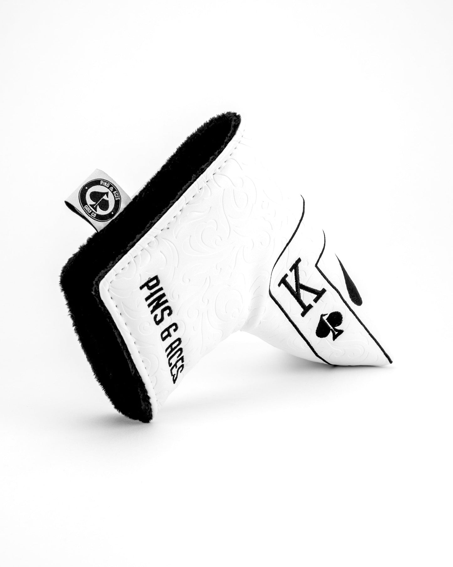 Pins & Aces - WHITE OUT ACE OF SPADES - BLADE PUTTER COVER (New)