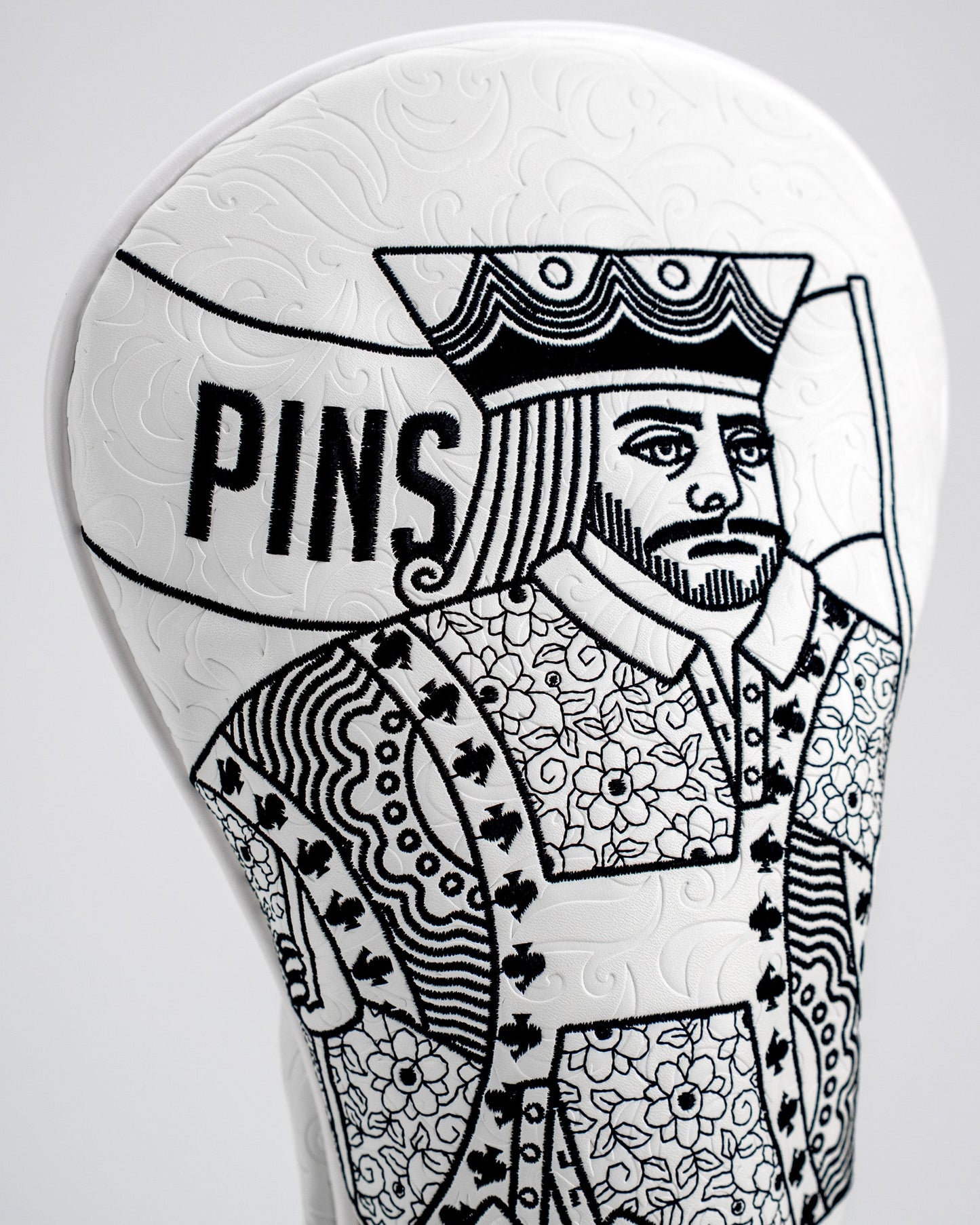 Pins & Aces - WHITE OUT KING OF SPADES - DRIVER COVER (New)